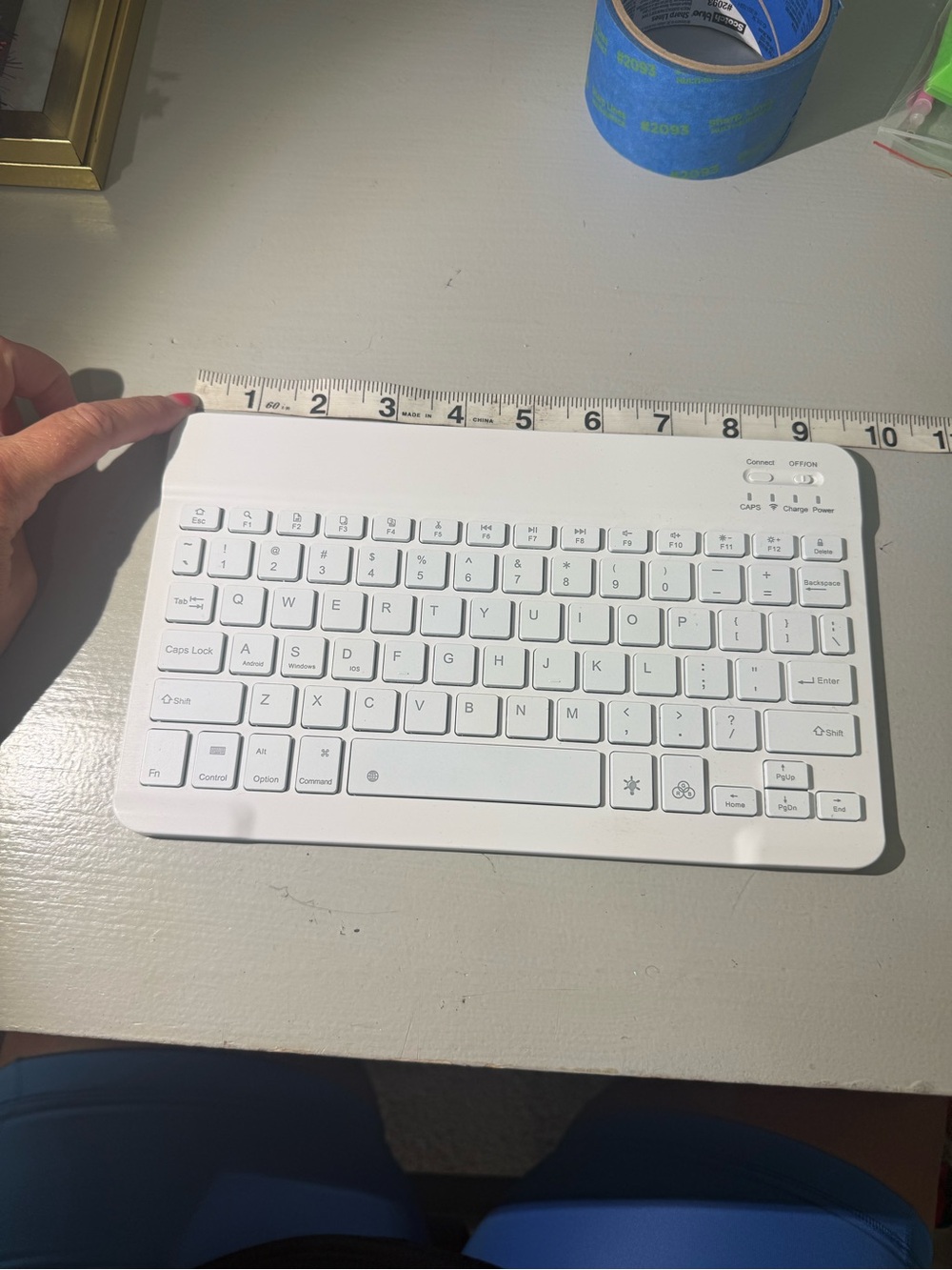 Wireless Bluetooth Portable Keyboard - White